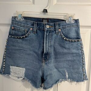 BDG Urban Outfitters Girlfriend‎ High-Rise Studded  jean shorts Size 26